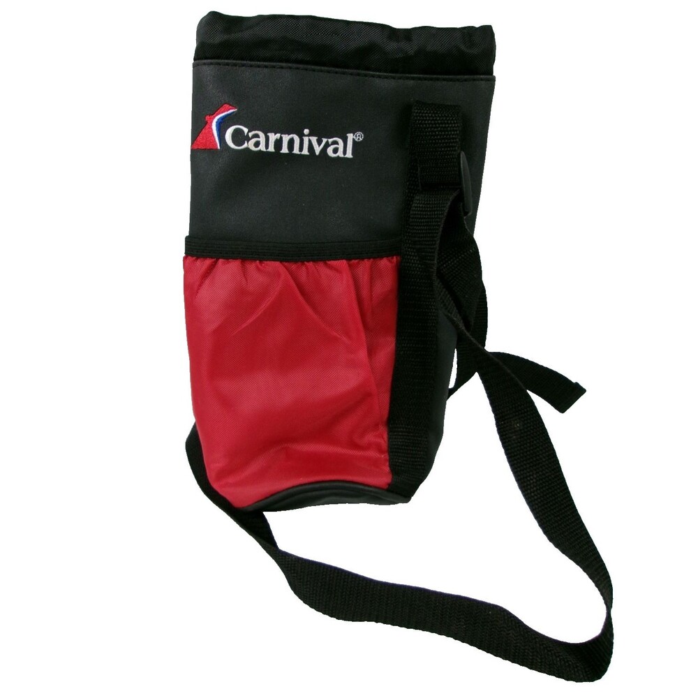 Carnival Cruise Line Red Insulated Water Bottle Bag Holder Cross Body
